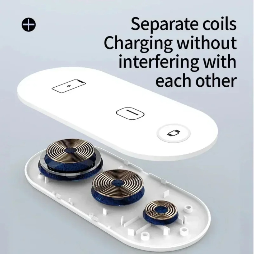 Wireless Charger Watch - 3-in-1 무선 충전 패드 고속 충전