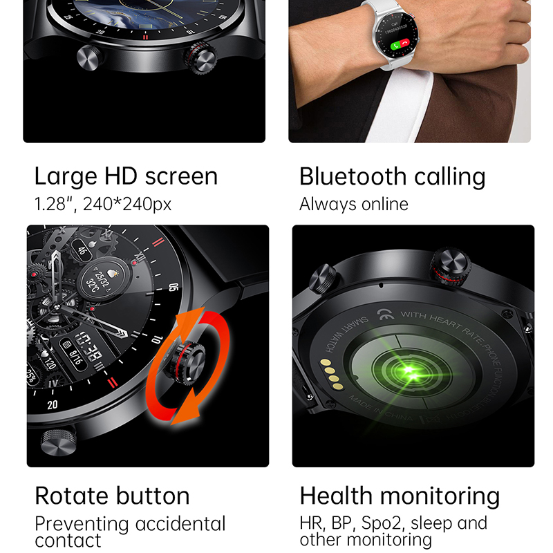 ECG+PPG 블루투스 통화 스마트워치 남성용 2025 - Smartwatch Faces 리뷰 및 가격