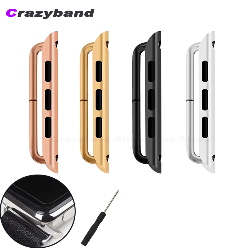 Apple Watch 용 2pcs 스테인레스 스틸 커넥 - Watch Band Connector 리뷰 및 가격
