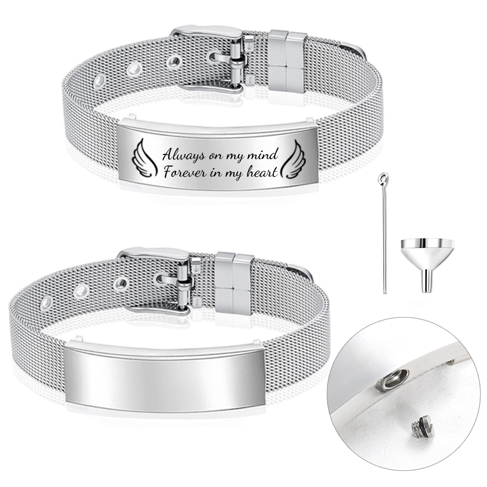 여성을위한 화장 보석 Urn 팔찌 e 남성 스테인레스  - Stainless Mesh Band 리뷰 및 가격