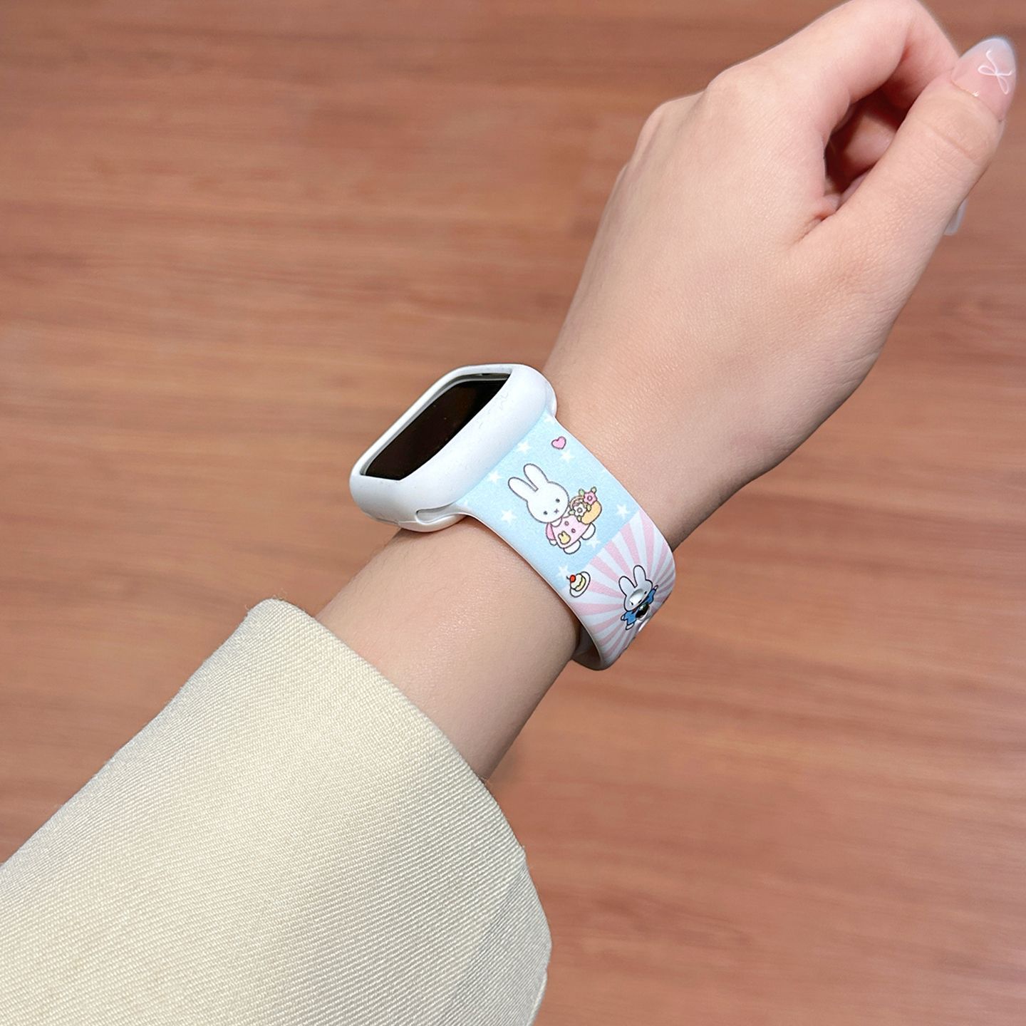 도파민 컬러 미피 실리콘 시계 밴드 소녀들을 위한 귀여 - Apple Smartwatch Accessories 리뷰 및 가격