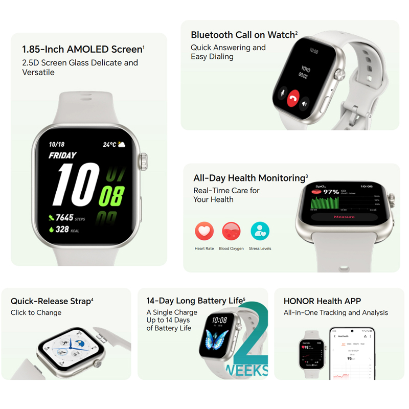 HONOR CHOICE Watch 2i 글로벌 버전 1 - Smartwatch Faces 리뷰 및 가격